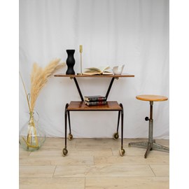 Desserte double plateau en bois n°246