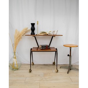 Desserte double plateau en bois n°246