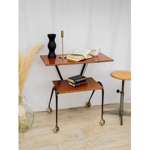 Desserte double plateau en bois n°246