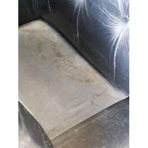 Canapé chesterfield en cuir noir n°123