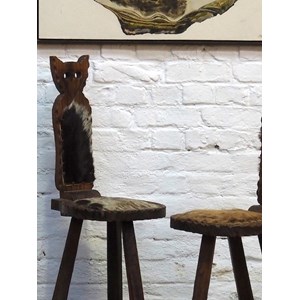 Paire de chaises brutalistes n°946