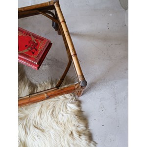 Paire de tables basses en rotin n°432