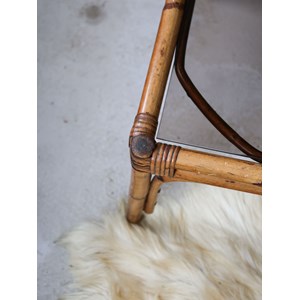 Paire de tables basses en rotin n°432