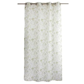 Voilage à œillets 140x240 herbier blanc