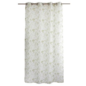 Voilage à œillets 140x240 herbier blanc