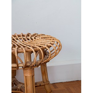 Table d'appoint en rotin franco albini n°658