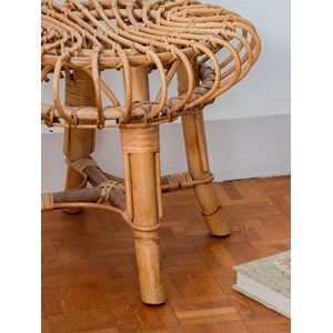 Table d'appoint en rotin franco albini n°658