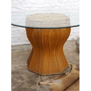 Table à manger en rotin et verre n°562