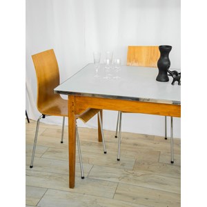 Table à manger en formica et inox n°568