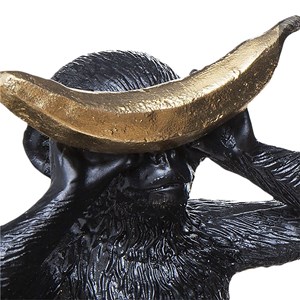 Objet résine singe sagesse