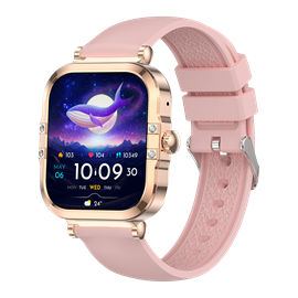 Montre connectée amoled-edition véga rose