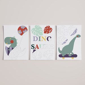 Peinture aux numéros - dinosaures