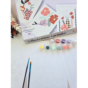 Peinture aux numéros – maison fleurie