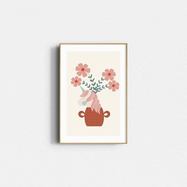 Affiche – vase licorne