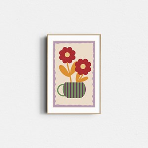 Affiche – ma jolie tasse fleurie