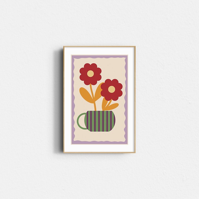 Affiche – ma jolie tasse fleurie