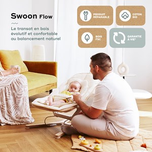 Transat en bois swoon flow babymoov