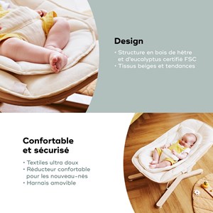 Transat en bois swoon flow babymoov