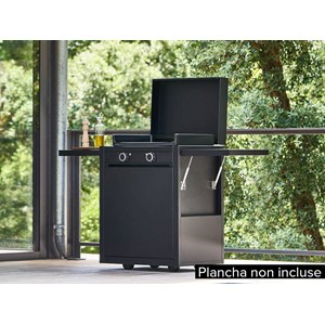 Chariot en acier fermé noir modern 60 - forge adour