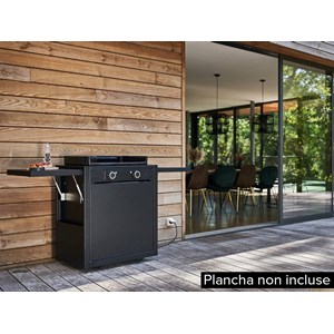 Chariot en acier fermé noir modern 60 - forge adour