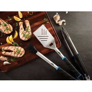 Lot de 3 ustensiles : 1 spatule + 1 pince + 1 pinceau - napoléon