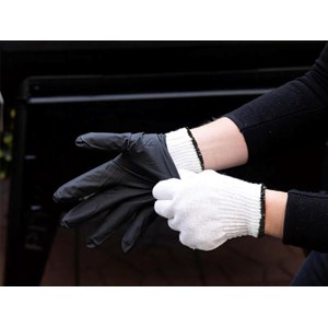 Kit gants - 50 gants en nitrile + 2 gants de protection en coton - pit boss