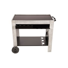 Chariot plancha bois et métal perla