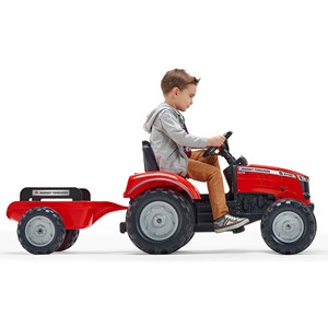 Tracteur enfant massey ferguson avec remorque 3 à 7 ans - falk