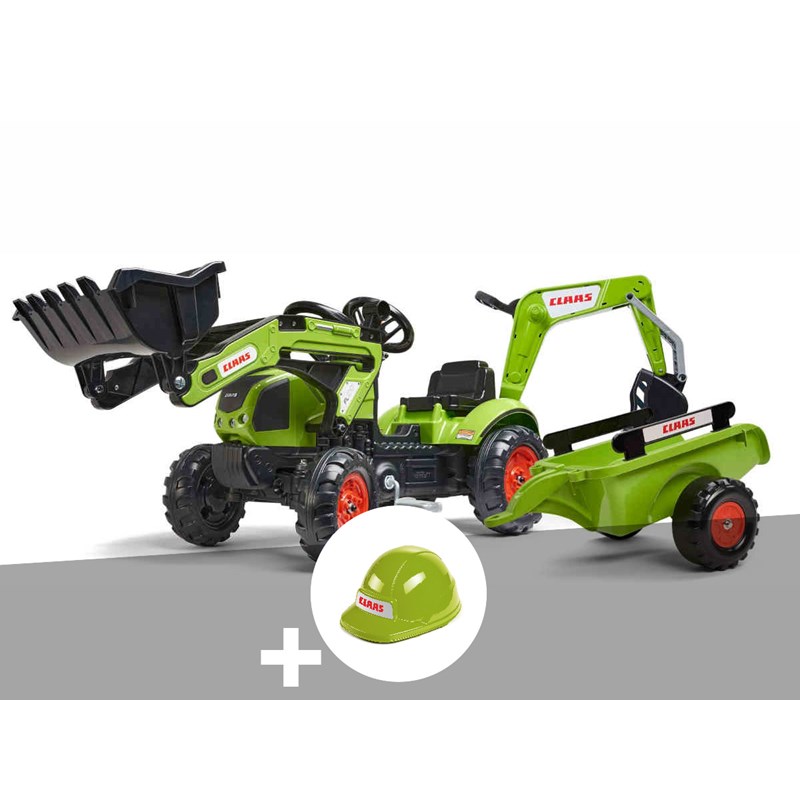 Tractopelle enfant claas arion 410 2 à 5 ans falk + casque