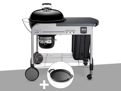 Barbecue à charbon weber performer premium gbs 57 cm noir + plancha