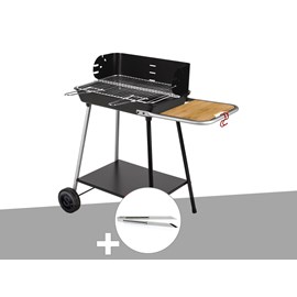 Barbecue charbon florence somagic + pince en inox - somagic