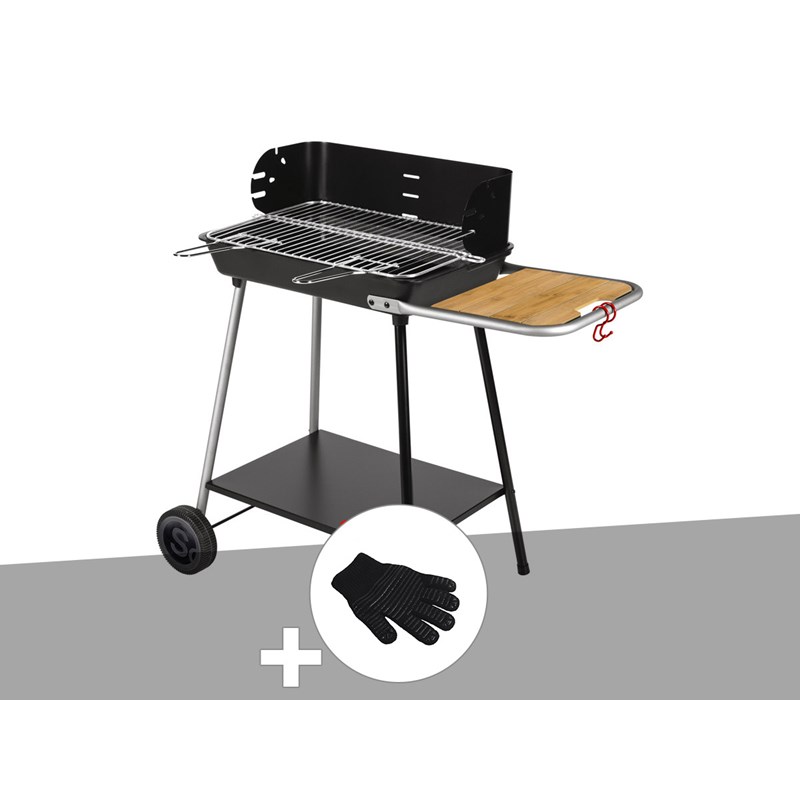 Barbecue charbon florence + gant de protection - somagic
