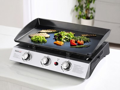 Plancha gaz prato 3 brûleurs - jardideco