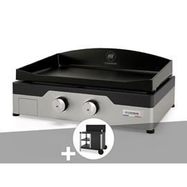 Plancha gaz signature allure 260 duo + desserte - le marquier