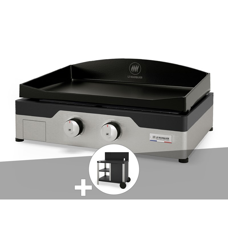 Plancha gaz signature allure 260 duo + desserte - le marquier