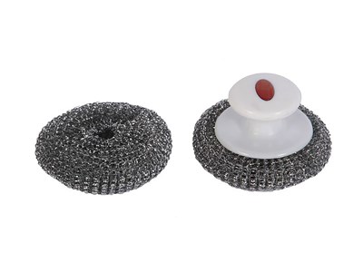 Lot de 2 boules inox avec poignées pour plancha - le marquier