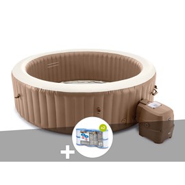 Kit spa gonflable intex purespa sahara rond bulles 8 places + 12 filtres