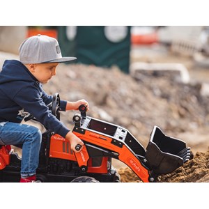 Tractopelle enfant kubota avec remorque + excavatrice 2 à 5 ans - falk