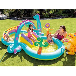 Aire de jeux gonflable pays des dinosaures - intex