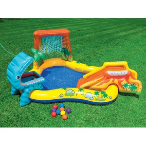 Aire de jeux gonflable jurassic - intex