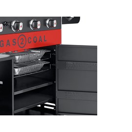 2 tablettes intérieures pour barbecues gas2coal 2.0 4 brûleurs - char-broil