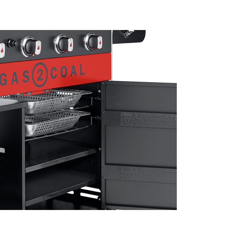Char-broil - 2 tablettes intérieures pour barbecues gas2coal 2.0 4 brûleurs - char-broil