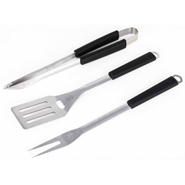 Set de 3 accessoires manches soft touch (pince, spatule et fourchette)