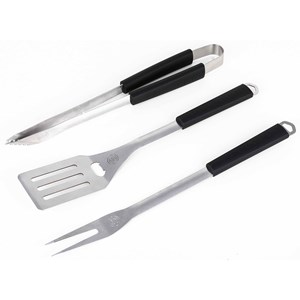 Set de 3 accessoires manches soft touch (pince, spatule et fourchette)