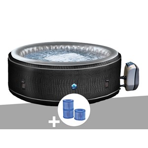 Spa gonflable netspa boa rond bulles 5-6 places + 3 cartouches de filtration