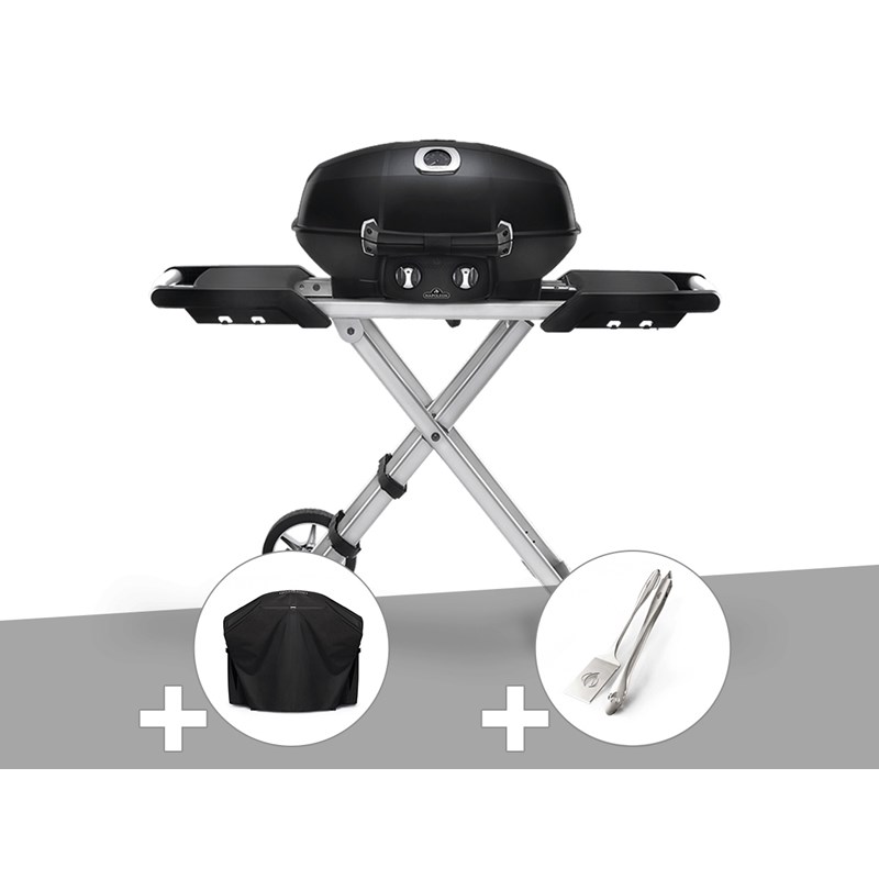 Napoleon - Barbecue à gaz travel q pro 285x + housse + ensemble 2 ustensiles - napoleon