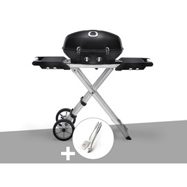 Barbecue à gaz travel q pro 285x + ensemble 2 ustensiles - napoleon