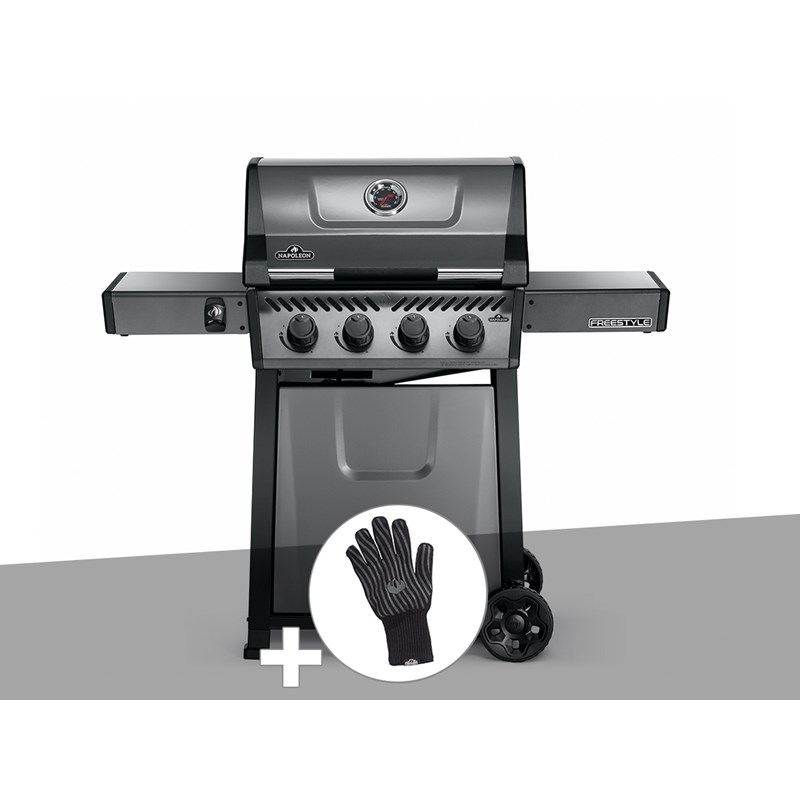 Barbecue à gaz freestyle f425 + gant - napoleon