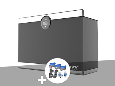 Pompe à chaleur 8 kw poolex silent max 80 full inverter + kit by-pass ø 50 mm