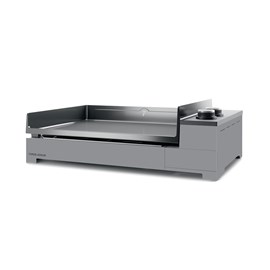 Plancha à gaz premium 60 chassis acier noir et gris - forge adour